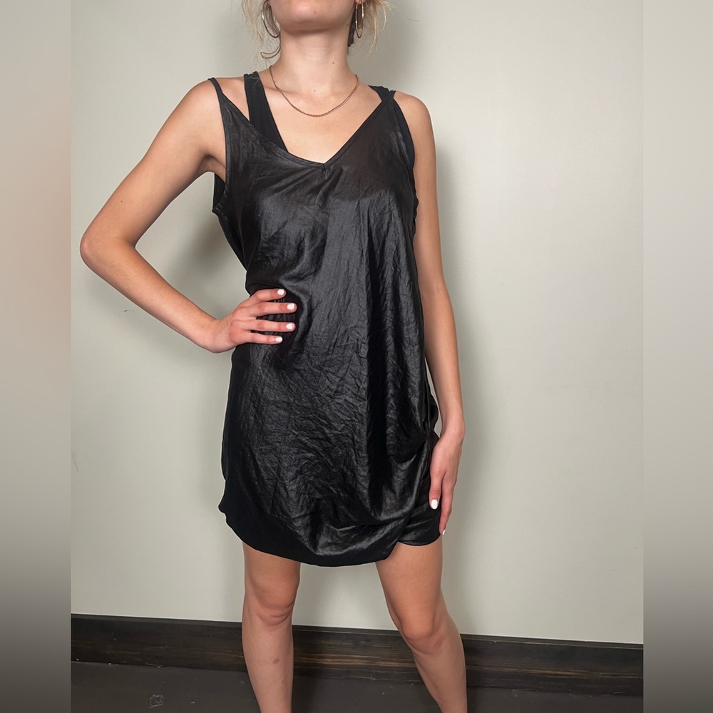 Renee C.  Black Mini Layered Dress Size Medium